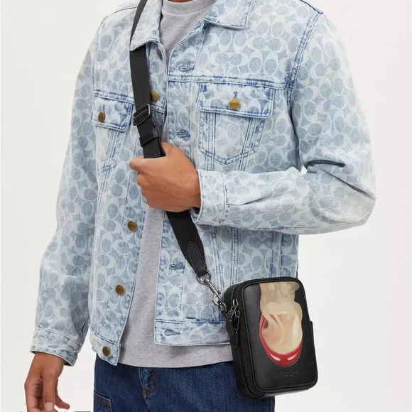 NWT COACH Coach X Tom Wesselmann Stanton Leather Crossbody in Black - Picture 6 of 6